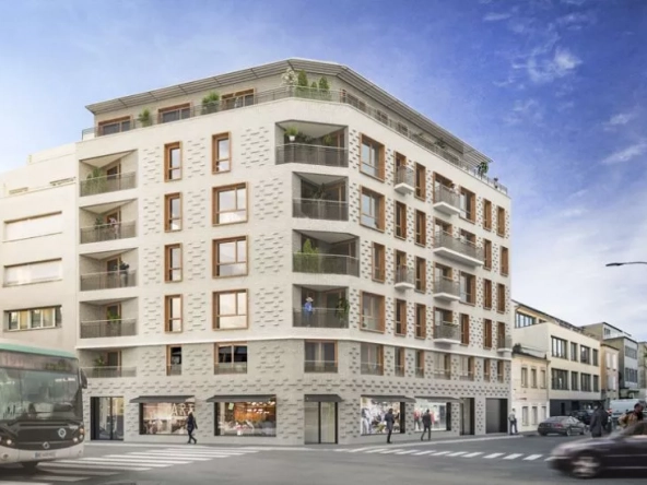 Perspective de la résidence du quartier Descartes au Plessis-Robinson, programme vendu